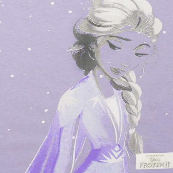 Frozen II Girls Elsa T-Shirt / Lilac - Picture 6 of 6